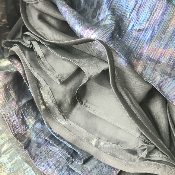 Tally Boutique New York Union Made 80s Vintage Metallic Iridescent Fairy Dress - Picture 7 of 10